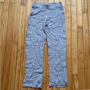 BABATON Women's Gray Wide Leg Pants Elastic Waist XS
